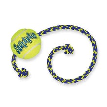 Load image into Gallery viewer, Kong Kong Squeakair Ball with Rope Dog Toy - Medium