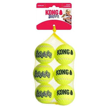 Load image into Gallery viewer, Kong Kong Squeakair Tennis Ball Dog Toy Medium 6-pack