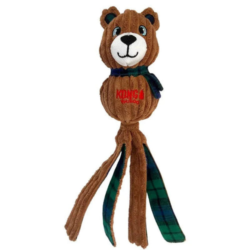 Kong Kong Holiday Wubba Corduroy Bear Dog Toy - Large