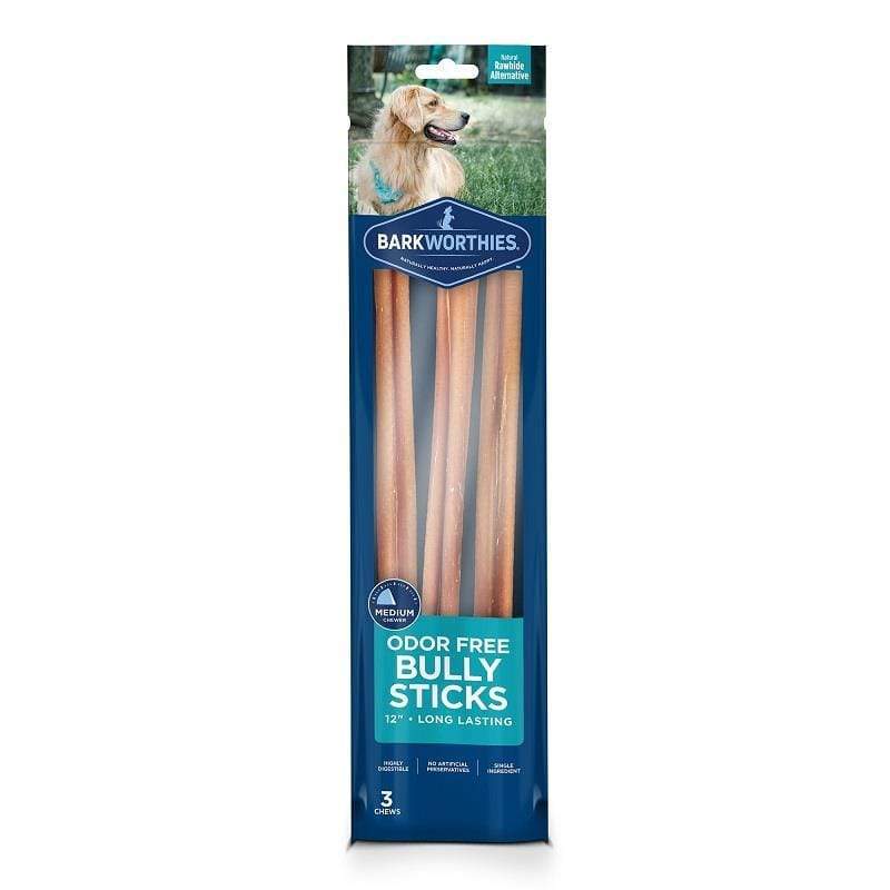Barkworthies Barkworthies Bully Sticks Dog Chews 12in - 3 pack