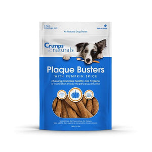 Crumps’ Naturals Crumps’ Naturals Plaque Busters with Pumpkin Spice Dog Dental Treats - 4.9 oz.