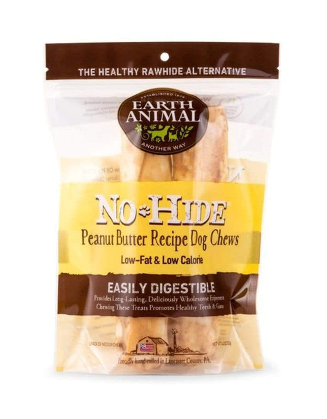 Earth Animal Earth Animal No-Hide Peanut Butter Chews for Dogs Medium 2-Pack (46-75 lbs.)