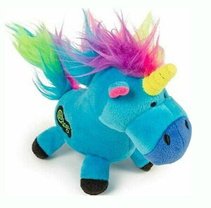 GoDog GoDog Blue Unicorn with Chew Guard Technology Dog Toy - Small