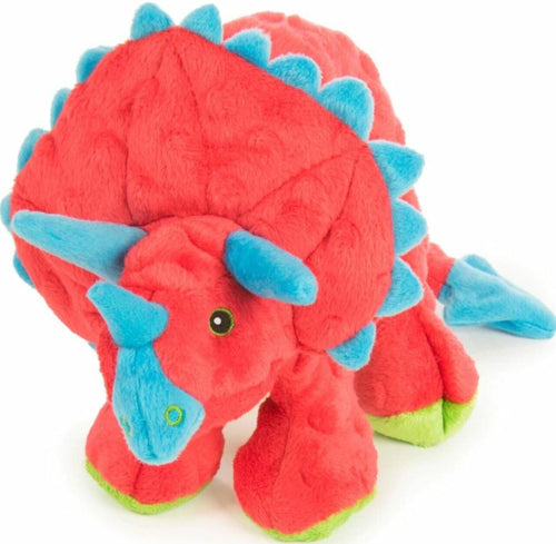 GoDog GoDog Frills Red Triceratops Dog Toy - Large