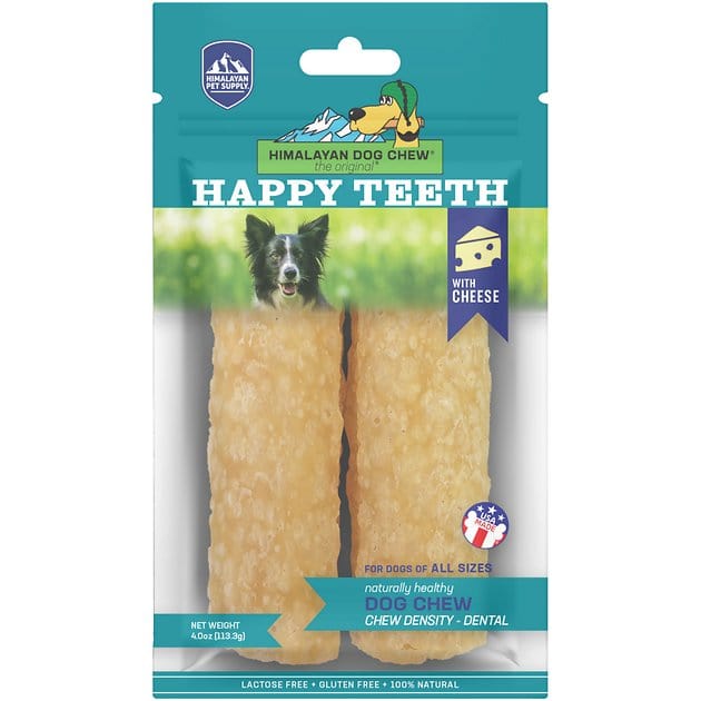 Himalayan Pet Supply Himalayan Dog Chew Happy Teeth Cheese Flavor Dog Treat - 4 oz.
