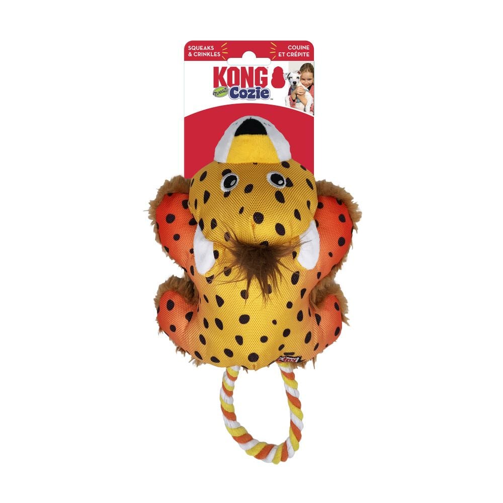 Kong Kong Cozie Tuggz Cheetah Dog Toy - Med/Large