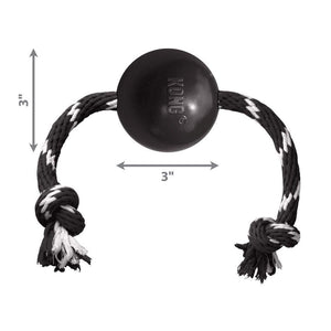 Kong Kong Extreme Ball w/ Rope Dog Toy