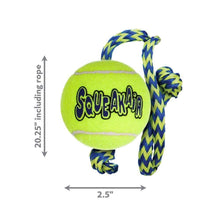 Load image into Gallery viewer, Kong Kong Squeakair Ball with Rope Dog Toy - Medium