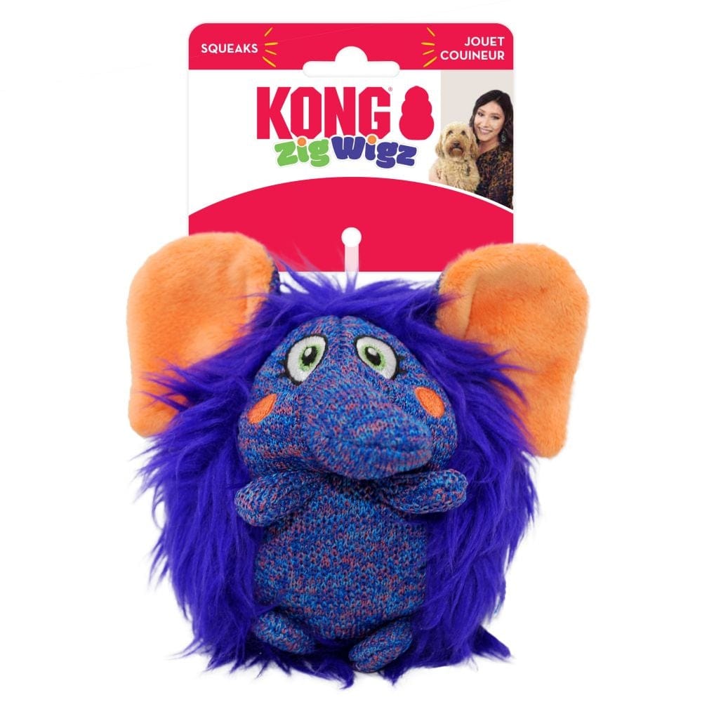 Kong Kong Zig Wigz Dog Toy - Medium Elephant