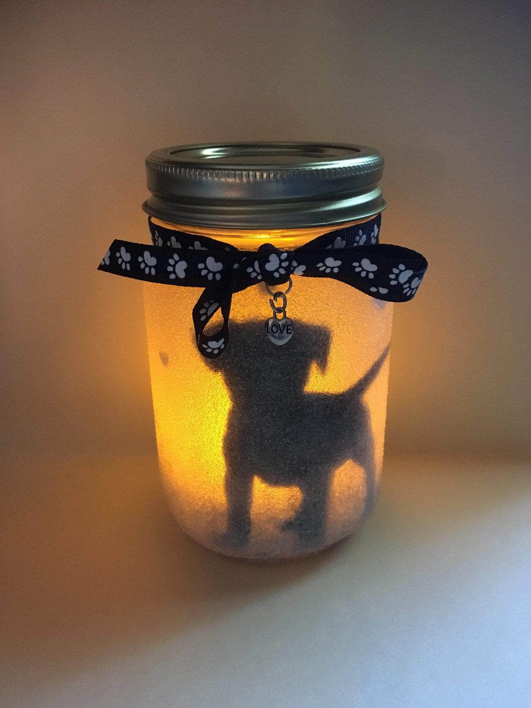 Lagoon Pet Products Handmade Mason Jar Candle - Standing Puppy