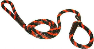 Lone Wolf Products Lone Wolf 1/2” Spiral Color Round Rope Dog Slip Lead - 6’ only Orange Camouflage