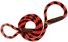 Load image into Gallery viewer, Lone Wolf Products Lone Wolf 1/2” Spiral Color Round Rope Dog Slip Lead - 6’ only Red/Black