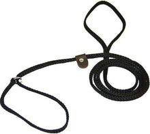 Load image into Gallery viewer, Lone Wolf Products Lone Wolf 1/4” Solid Color Flat Rope Dog Slip Lead - 6’ only Black