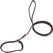 Load image into Gallery viewer, Lone Wolf Products Lone Wolf 1/4” Solid Color Flat Rope Dog Slip Lead - 6’ only Brown