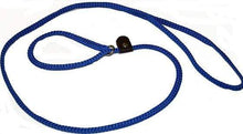 Load image into Gallery viewer, Lone Wolf Products Lone Wolf 1/4” Solid Color Flat Rope Dog Slip Lead - 6’ only Pacific Blue