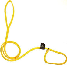 Load image into Gallery viewer, Lone Wolf Products Lone Wolf 1/4” Solid Color Flat Rope Dog Slip Lead - 6’ only Yellow