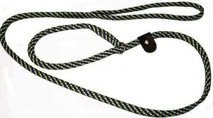 Lone Wolf Products Lone Wolf 1/4” Spiral Color Flat Rope Dog Slip Lead - 6’ only