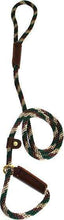Load image into Gallery viewer, Lone Wolf Products Lone Wolf 3/8” Spiral Color Round Rope Dog Slip Lead - 6’ only Camouflage