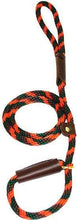 Load image into Gallery viewer, Lone Wolf Products Lone Wolf 3/8” Spiral Color Round Rope Dog Slip Lead - 6’ only Orange Camouflage