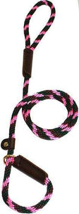 Lone Wolf Products Lone Wolf 3/8” Spiral Color Round Rope Dog Slip Lead - 6’ only Pink Camouflage