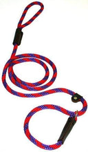 Load image into Gallery viewer, Lone Wolf Products Lone Wolf 3/8” Spiral Color Round Rope Dog Slip Lead - 6’ only Red/Purple