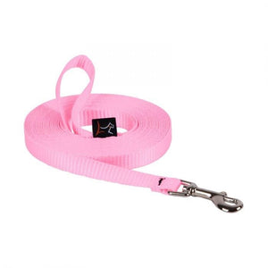 Lupine Lupine 1/2” Solid Color Dog Training Lead - 15' Long Pink