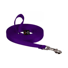 Load image into Gallery viewer, Lupine Lupine 1/2” Solid Color Dog Training Lead - 15&#39; Long Purple