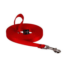 Load image into Gallery viewer, Lupine Lupine 1/2” Solid Color Dog Training Lead - 15&#39; Long Red