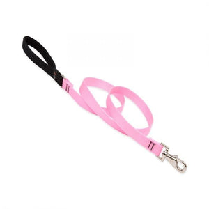 Lupine Lupine Basic Solids Padded Handle Dog Leash 2’ / 3/4” / Pink