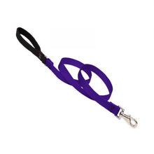Load image into Gallery viewer, Lupine Lupine Basic Solids Padded Handle Dog Leash 2’ / 3/4” / Purple