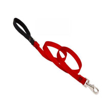 Load image into Gallery viewer, Lupine Lupine Basic Solids Padded Handle Dog Leash 2’ / 3/4” / Red