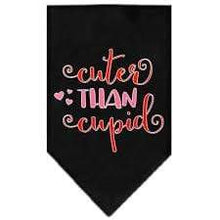 Load image into Gallery viewer, Mirage Pet Products Cuter Than Cupid Valentine’s Dog Bandana Small / Black