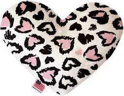 Mirage Pet Products Valentine’s Day Heart Stuffed Dog Toy 6” / Pink Leopard Hearts