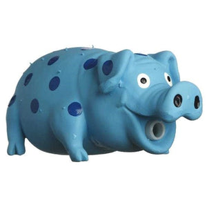 Multipet Multipet Latex Polka Dot Globlet Squeaky Pig Dog Toy - 9” Assorted Colors