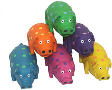 Load image into Gallery viewer, Multipet Multipet Latex Polka Dot Globlet Squeaky Pig Dog Toy - 9” Assorted Colors