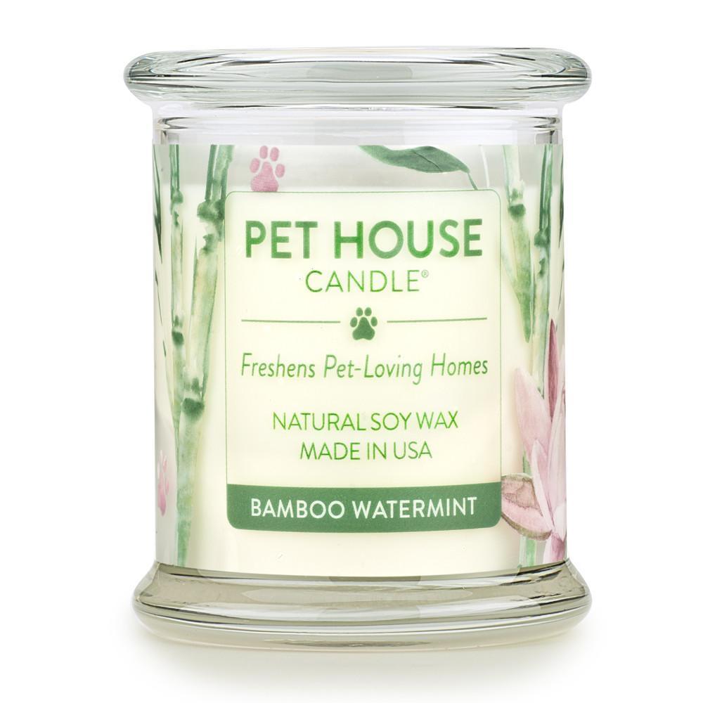 One Fur All Pets Pet House Candles - 9 oz. (burns up to 60 hours) Bamboo Watermint