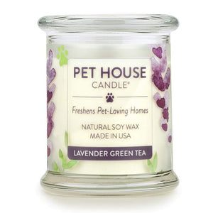 One Fur All Pets Pet House Candles - 9 oz. (burns up to 60 hours) Lavender Green Tea