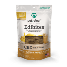 Load image into Gallery viewer, Pet Releaf Pet Releaf Edibites Peanut Butter &amp; Banana CBD Treats for Dogs Standard (30-33 treats)