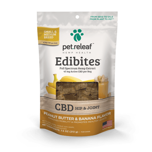 Pet Releaf Pet Releaf Edibites Peanut Butter & Banana CBD Treats for Dogs Standard (30-33 treats)