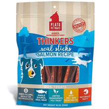 Load image into Gallery viewer, Plato Plato Thinkers Salmon Recipe Real Sticks Dog Treats 18 oz. bag