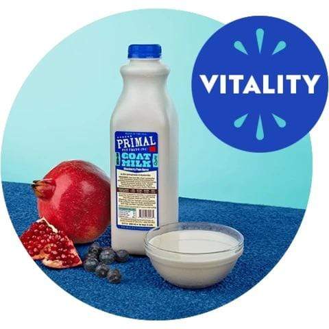 Primal Pet Foods Primal Blueberry Pomegranate Burst Raw Goat Milk for Dogs & Cats - 32 oz. bottle