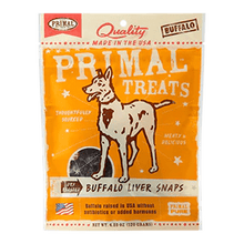 Load image into Gallery viewer, Primal Pet Foods Primal Buffalo Liver Snaps Dog Treats - 4.25 oz. bag