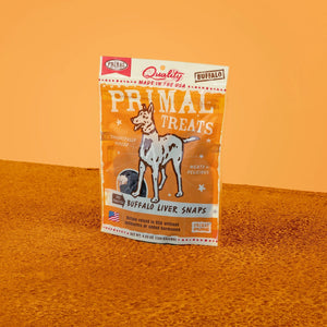 Primal Pet Foods Primal Buffalo Liver Snaps Dog Treats - 4.25 oz. bag
