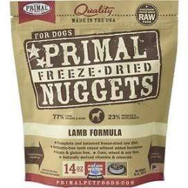 Primal Pet Foods Primal Lamb Nuggets Grain-Free Raw Freeze-Dried Dog Food 14 oz.