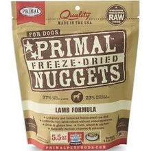Load image into Gallery viewer, Primal Pet Foods Primal Lamb Nuggets Grain-Free Raw Freeze-Dried Dog Food 5.5 oz.