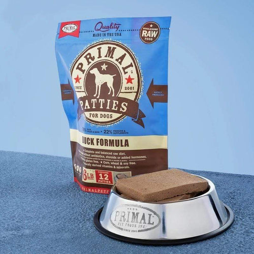 Primal Pet Foods Primal Raw Duck Frozen Dog Food Patties - 6 lb.