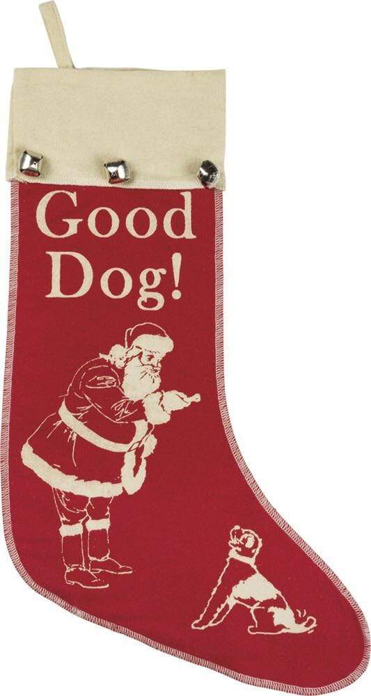 Primitives by Kathy Good Dog Christmas Stocking