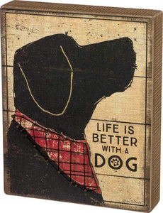 Primitives by Kathy Life is Better With a Dog - String Art Box Sign
