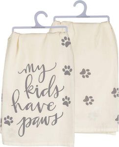Primitives by Kathy My Kids Have Paws - Dish Towel