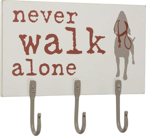 Primitives by Kathy Never Walk Alone - Dog Leash Hook Board